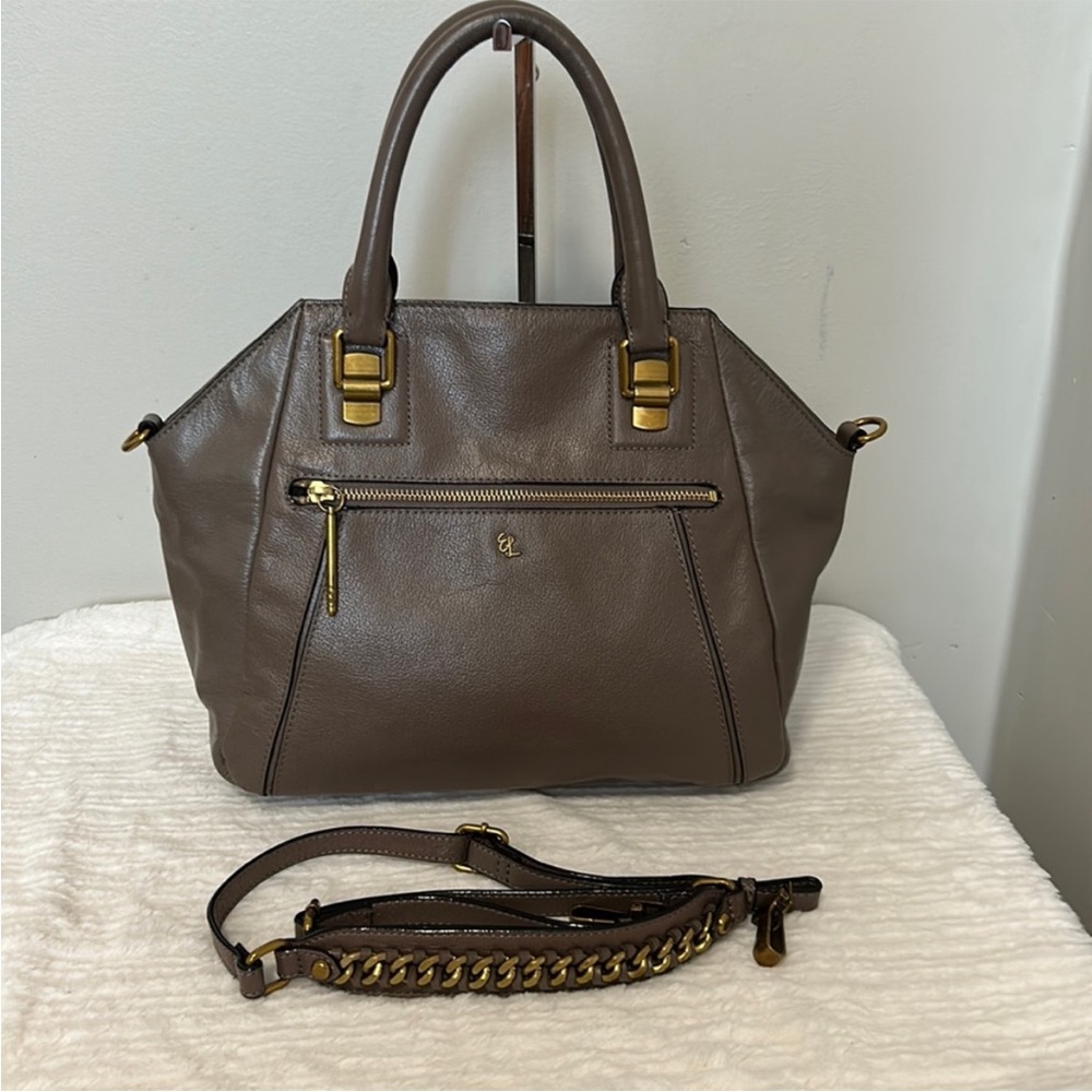 ELLIOT LUCCA GENUINE LEATHER SATCHEL BAG